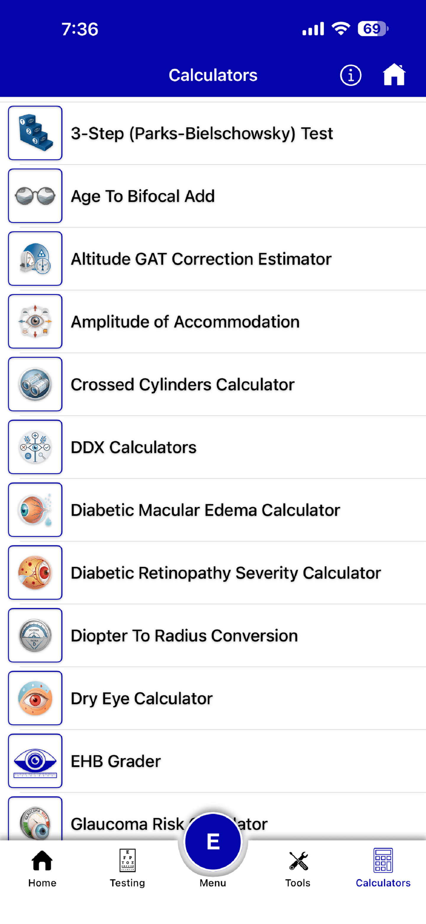 Calcultor Opthalmologists and Optometrists
