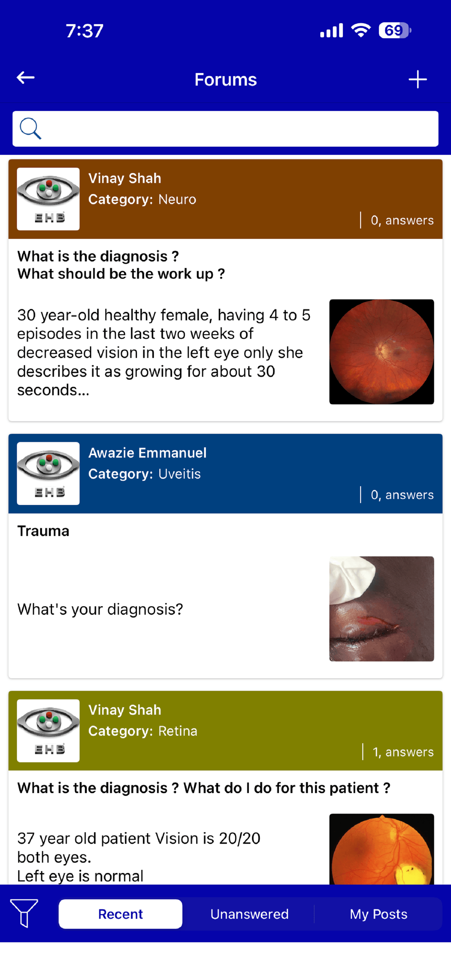 Forums Opthalmologists and Optometrists