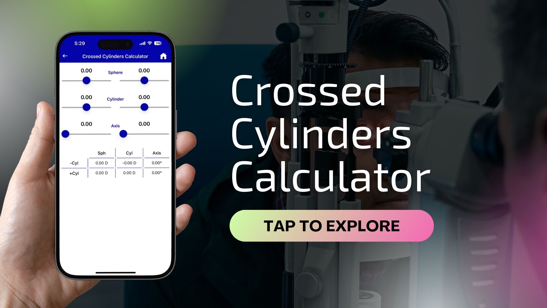 crossed cylinders calculator mobile test image