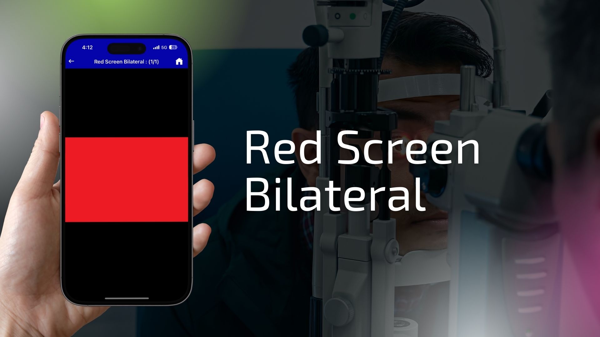red screen bilateral web test image